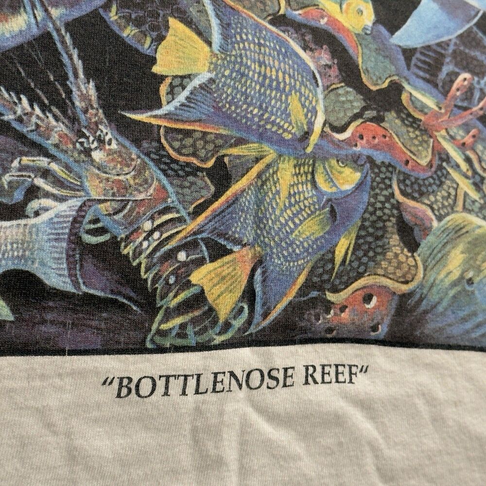 Vintage 90s Environmental Artwear Dolphin Fish Graphic T Shirt Large Bottlenose